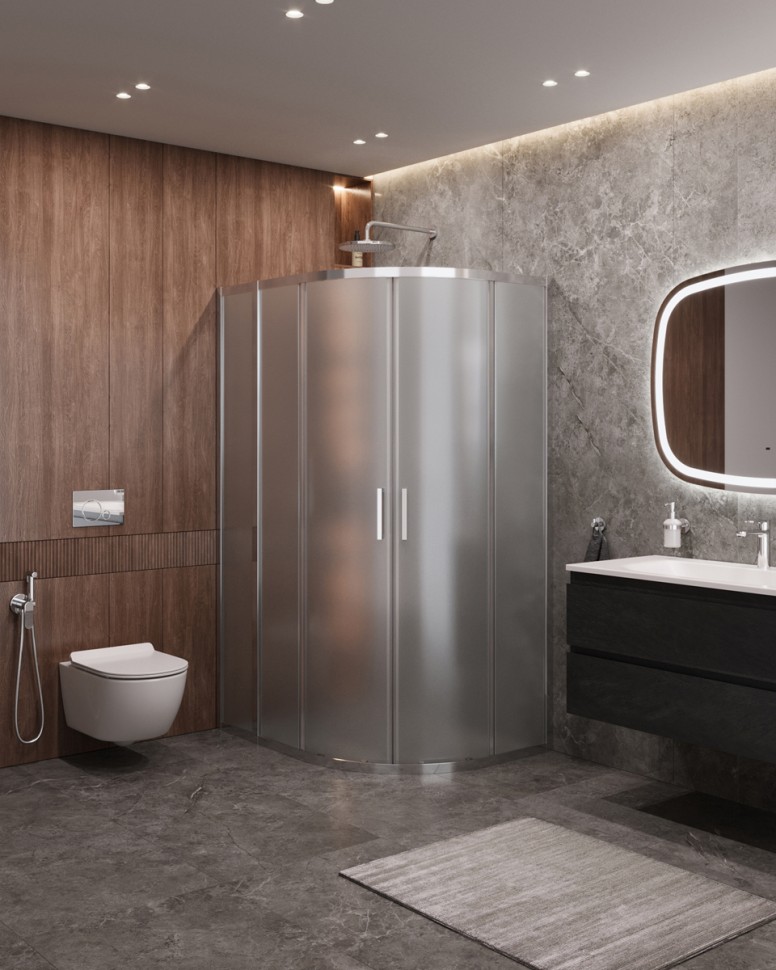 Душевой уголок CEZARES MOLVENO-RH-2-100/80-P-Cr