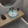 Раковина BERGES Ego SL накладная, ? 38 см, матовый голубой