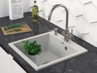 Мойка GERA 60, IT-GRANIT, PM205546-GR, серый, 555х460, подст. мон. Paulmark
