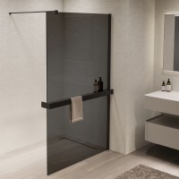 Душевая перегородка Walk-In VSW-1HR120CGB, 1200*2000, черный, стекло тонированное