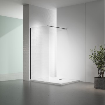 Душевая перегородка Veconi Korato KR-72B, 1200x2000, черный, стекло прозрачное