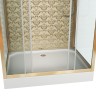 Душевая кабина Niagara Luxe NG-7772QG (120x90х210) низкий поддон(15см),дверь раздвижная,стенки золото,4 места