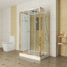 Душевая кабина Niagara Luxe NG-7772QG (120x90х210) низкий поддон(15см),дверь раздвижная,стенки золото,4 места