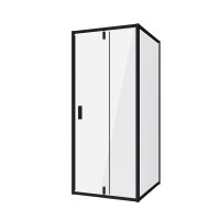 Душевое ограждение Niagara Nova NG-83-9AB-A90B (90х90х195) квадрат,черный,дверь распашная,стекло прозрачное,2 места