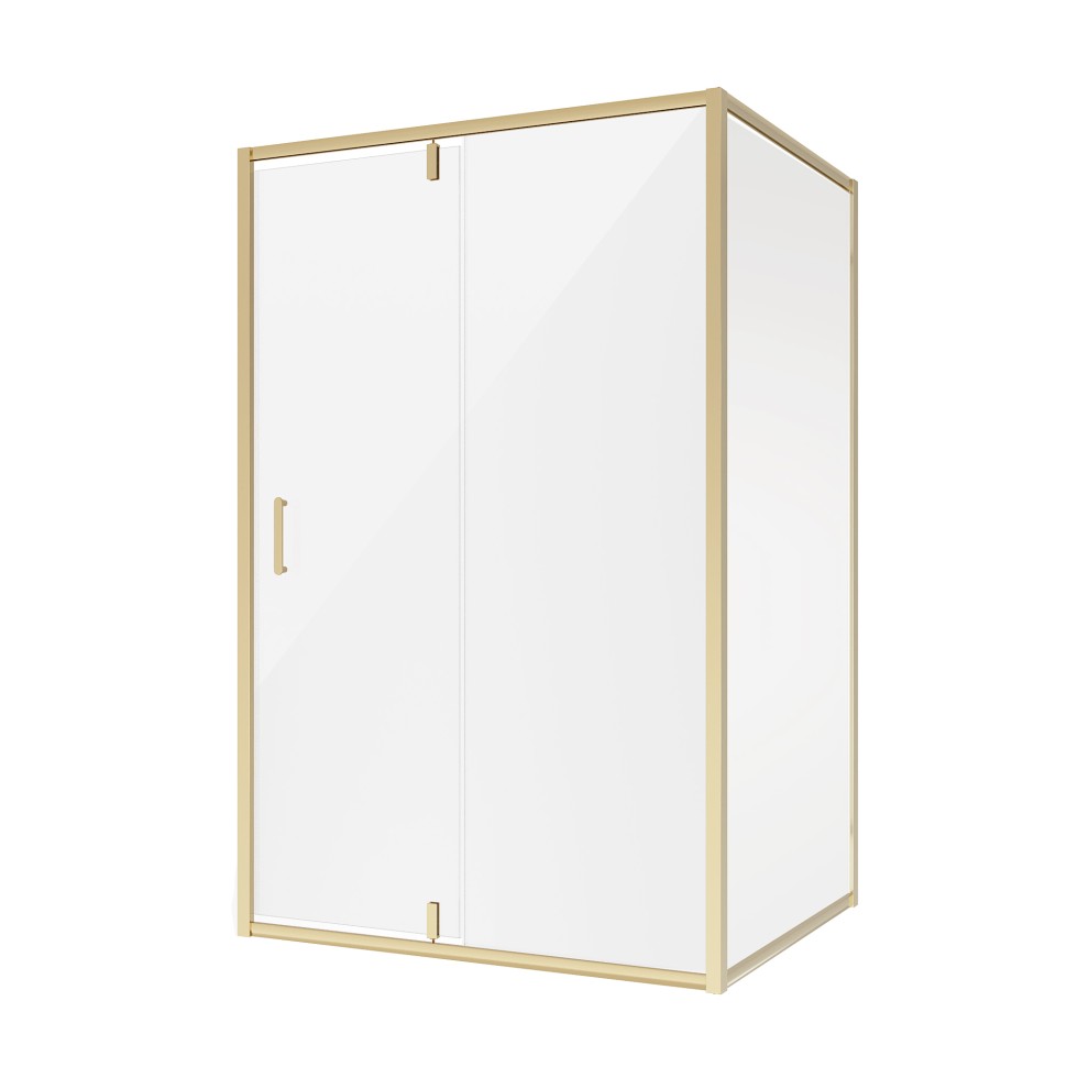 Душевое ограждение Niagara Nova NG-43-12AG-A90G (120х90х195) прямоугольник,золото,двери распашные,стекло прозрачное,2 места