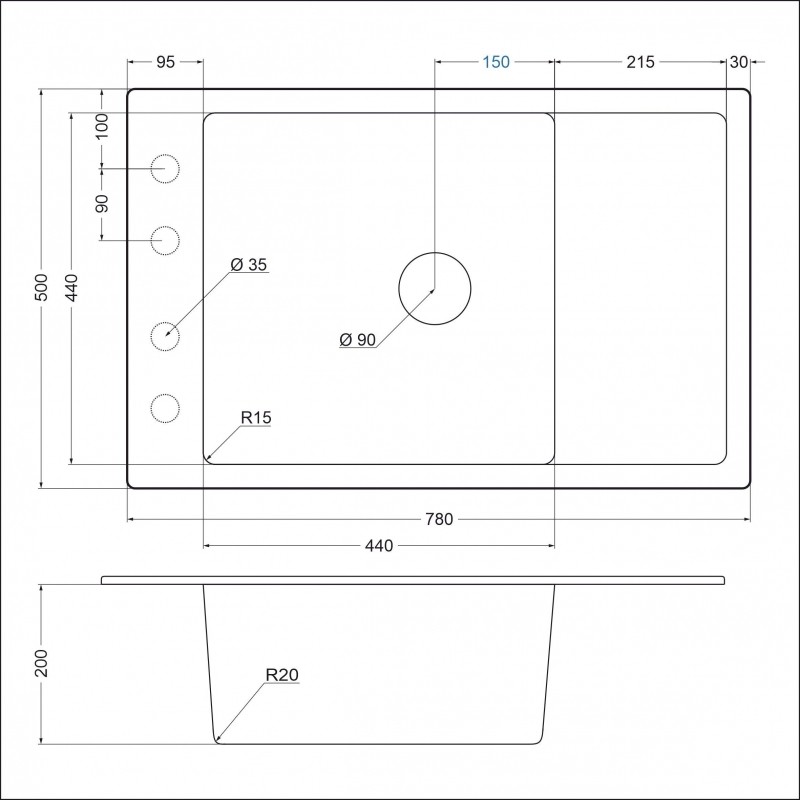 Мойка EMAR EMQ-1780.Q EMQ-1780.Q Морион