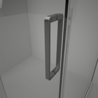 Душевая дверь Veconi Vianno VN-75GR, 1300x2000, графит брашинг, стекло прозрачное