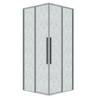 Душевое ограждение Grossman Galaxy 300.K33.01.9090.10.02 (90х90х195) квадрат,раздвижная,хром,стекло шиншилла, 1 место