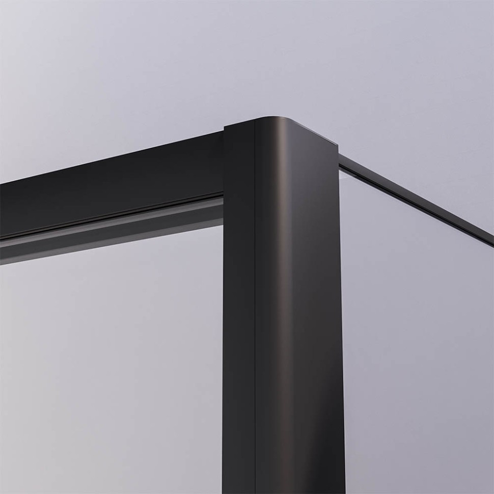 Душевой угол раздвижной Veconi Premium Prato 300 SP B-L, 1300х1000x2000, черный матовый, стекло прозрачное