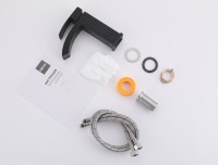 Смеситель ABBER Wasserfall AF8610B для раковины, черный матовый