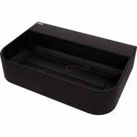 Гранитная раковина, на столешницу, с бортиком для смесителя - с прикрытием сливного отверстия