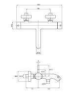 AQM6212CR Siena Смеситель для ванны, Хром