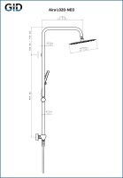 Душевая система наружного монтажа Aira L020-BM-ND3