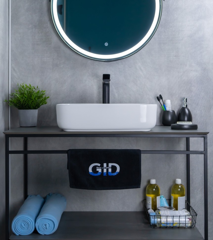 Раковина Gid D1304 51197 накладная белая 50x39x13