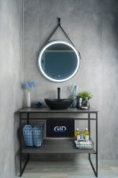 Раковина Gid Nc901 52223 накладная черная матовая 41x34x15