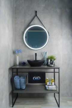 Раковина Gid Nc901 52223 накладная черная матовая 41x34x15