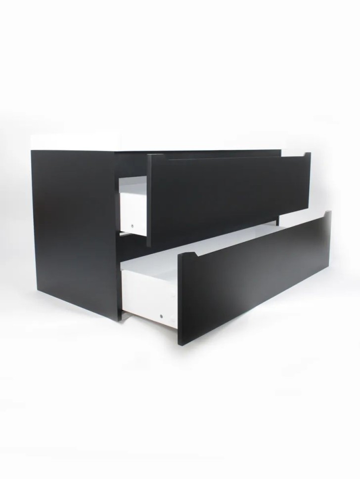 Тумба под раковину для ванной Uperwood Tanos 90 см, подвесная, черная матовая