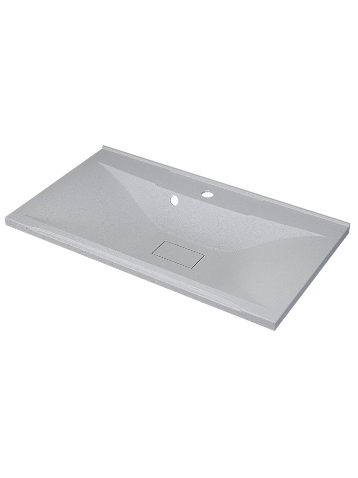 Раковина для ванной кварцевая Uperwood Elen Quartz 80х45х15,8 см, белая матовая, жасмин