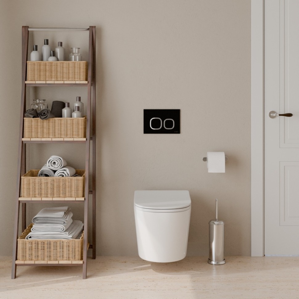 Комплект 3в1 IBERICA BLANCA инсталляция SILENCIO, унитаз BURGOS ALTO белый, кнопка смыва ESTI-Q черный матовый (IB001.BRA.231.832)