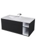 Тумба под раковину для ванной подвесная Uperwood Lotus Premium 100х50х42 см, черная
