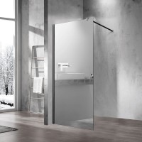 Душевая перегородка Walk-In VSW-1H100MRB, 1000*2000, черный, стекло зеркальное