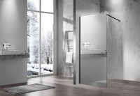 Душевая перегородка Walk-In VSW-1H100MRB, 1000*2000, черный, стекло зеркальное