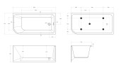 Акриловая ванна BELBAGNO BB712-1500-730-R