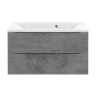 База под раковину Mia 900 подвесная, 2 выкатных ящика soft close, Beton