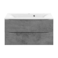 База под раковину Mia 900 подвесная, 2 выкатных ящика soft close, Beton