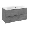 База под раковину Mia 900 подвесная, 2 выкатных ящика soft close, Beton