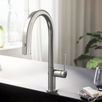 Смеситель Hansgrohe Aqittura для кухни, 1 отверстие, с вытяжным изливом 1jеt и функцией фильтрации, цвет: нержавеющая сталь 76803800