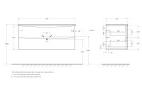База под раковину подвесная BelBagno ACQUA-1200-2C-SO-BL