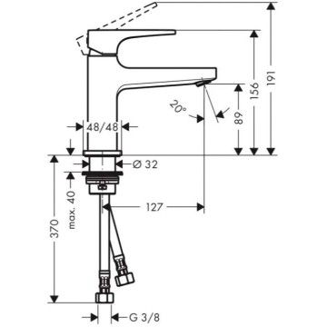 Смеситель для раковины Hansgrohe Metropol 100 32500000 хром