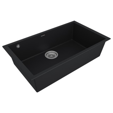 Мойка GRATO 76, ULTRAGRANIT, PM867644-BLM, BLACK, 760х435 мм, Paulmark