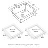 Мойка VELLO 48 UNI, нерж. сталь, VE48-BS, брашированная нерж. сталь, 480х440мм, Paulmark