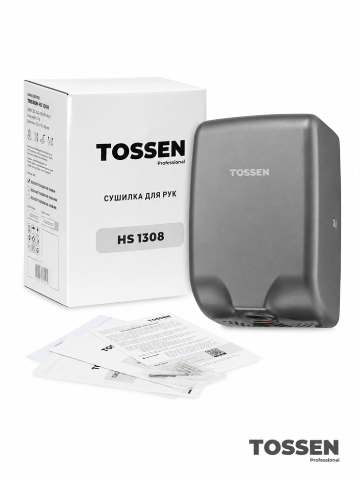 TOSSEN HS 1308 MS - сушилка для рук (коллекция «Благородный графит»)  