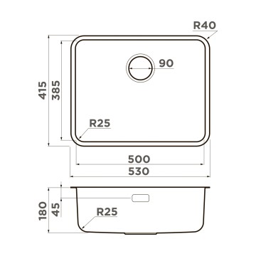 Кухонная мойка Omoikiri Omi 53-U/I Ultra-GB нерж. сталь/графит