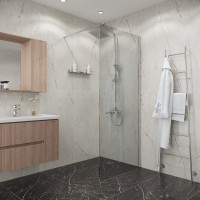 Душевая перегородка Niagara Eco NG-531-80 (80х190) хром,стекло прозрачное,1 место