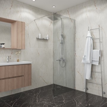 Душевая перегородка Niagara Eco NG-531-80 (80х190) хром,стекло прозрачное,1 место