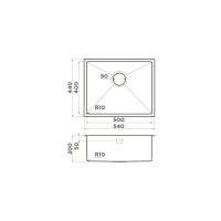 Кухонная мойка Omoikiri Taki 54-U/IF-GB нерж. сталь/графит