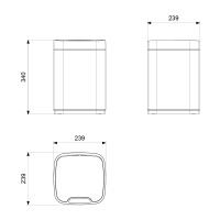 Ведро мусорное, сенсорное Timo Petruma 15200/03 черный