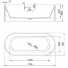 Ванна из искусственного камня Vincea VBT-4S09MW, 1700*750*550, белый мат., слив-перелив в комплекте