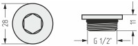 Заглушка d 28 мм (G1/2&quot; НР)