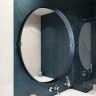 Зеркало KUPÁLA Svetilo, алюминиевый профиль, крепление на стену 800x800x55, цвет графит