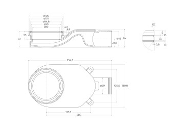 Душевой лоток BELBAGNO LUCE 90 см, BB-LD-LUCE-90-CR