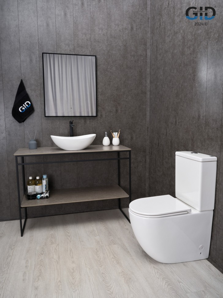 Раковина Gid N9133 51201 накладная белая 48x30.5x14.5