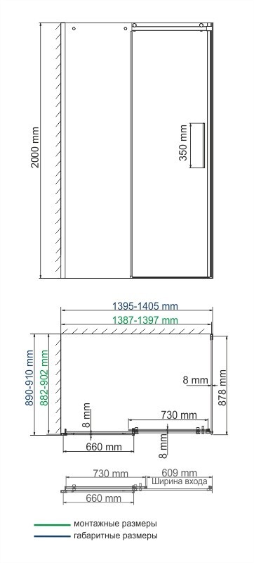 Динкель (Dinkel) 58R36 Душевой уголок  