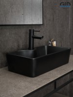 Раковина Gid Bm9092 53353 накладная черная матовая 55x31x14