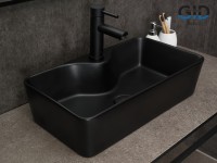 Раковина Gid Bm9092 53353 накладная черная матовая 55x31x14