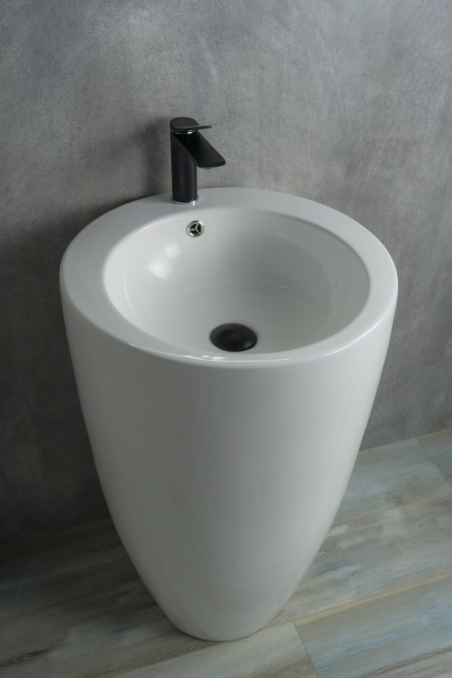 Раковина Gid Nb133 81106 накладная белая 49x49x82